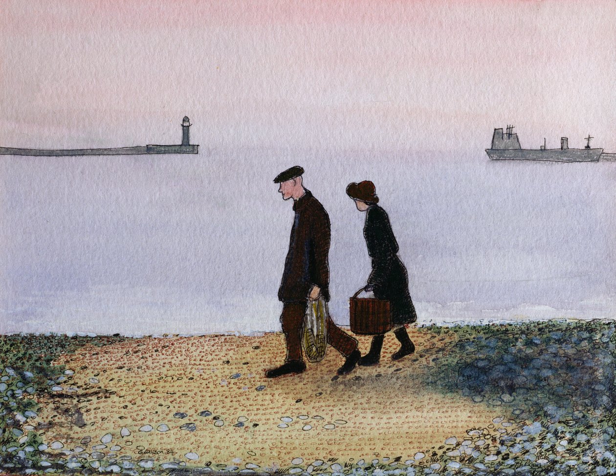 Maré da noite, Cornualha, 1982 de Gillian Lawson
