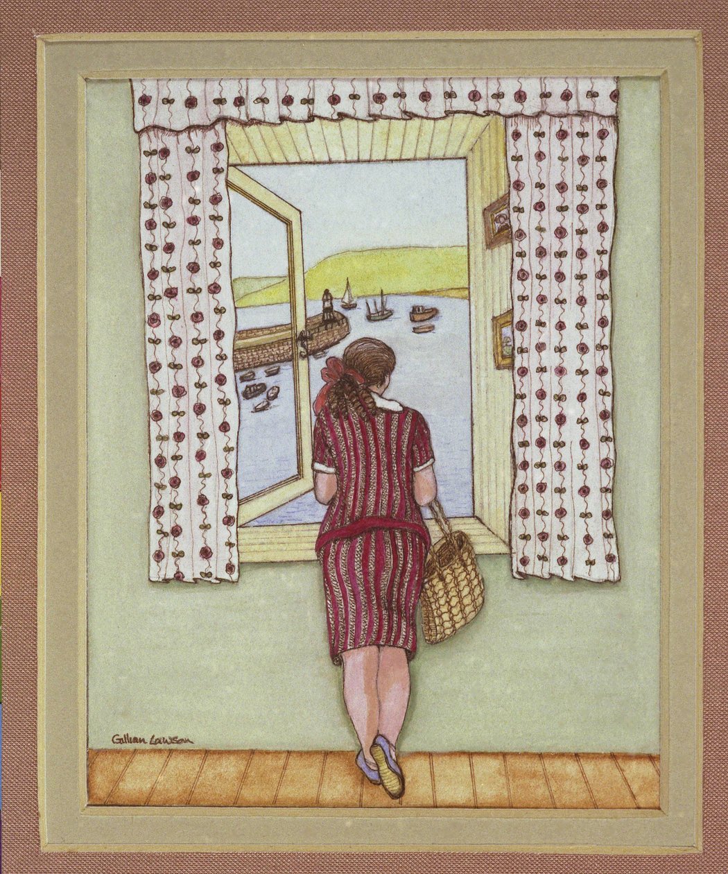 Harbour View, 1986 (aguarela sobre papel) de Gillian Lawson