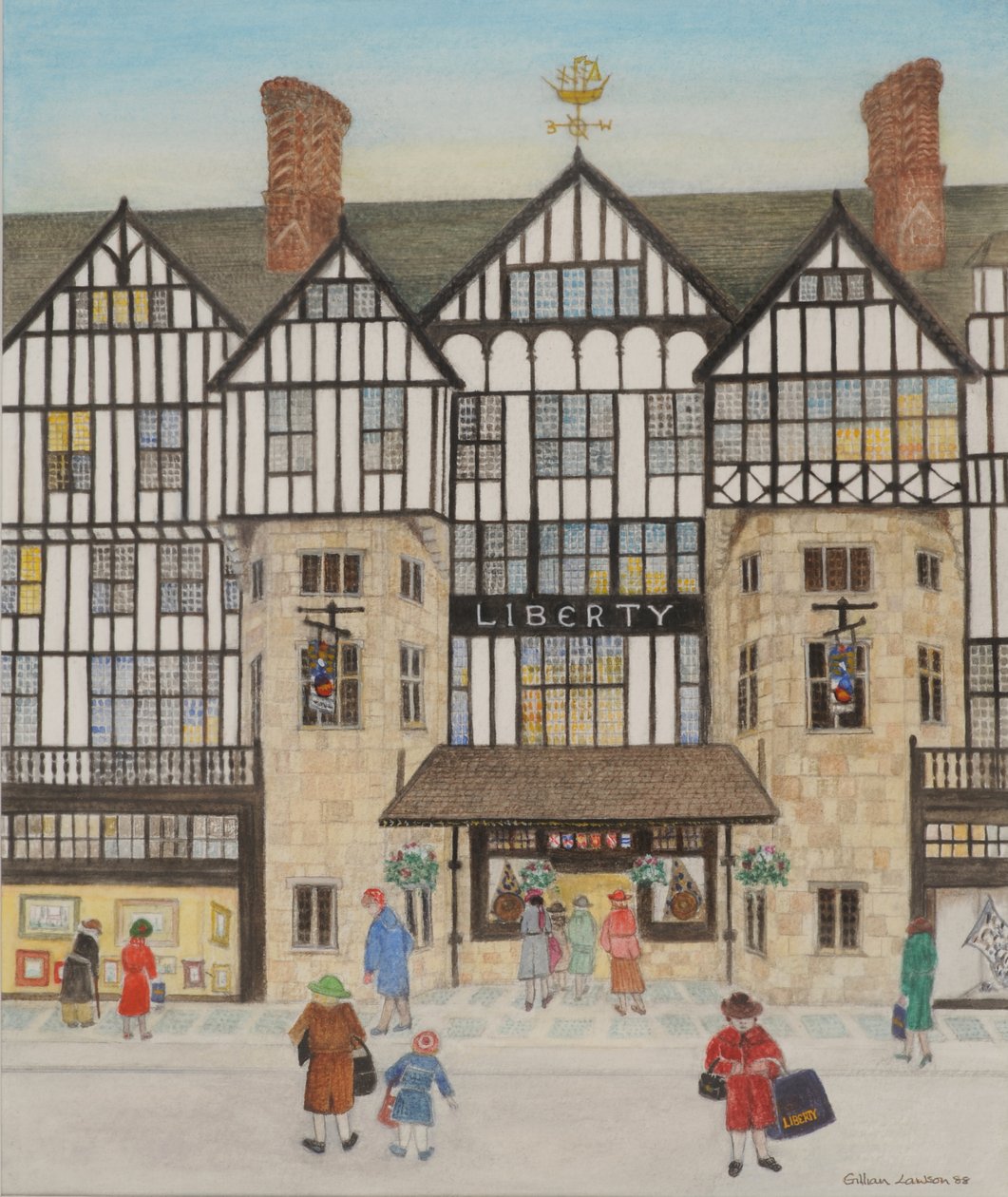 Liberty II, 1988 (aguarela sobre papel) de Gillian Lawson