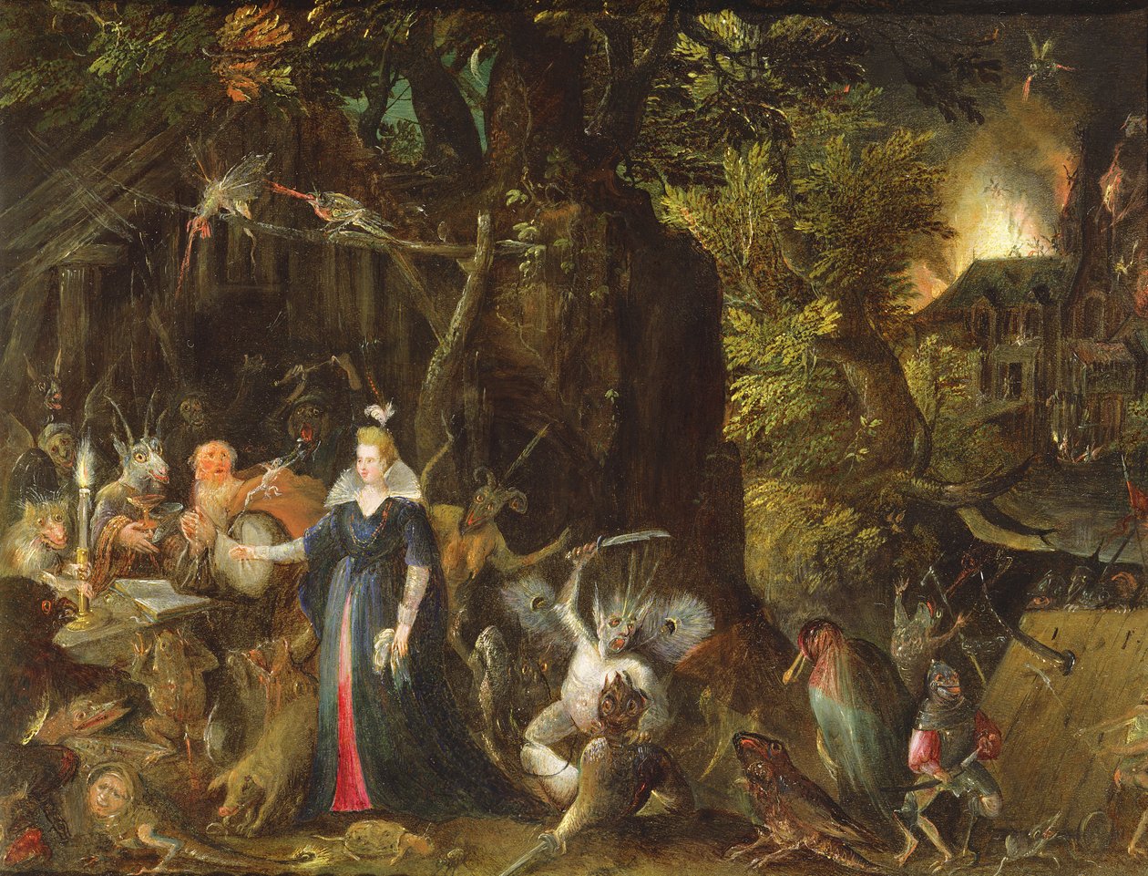 A tentação de Santo Antônio de Gillis van III Coninxloo