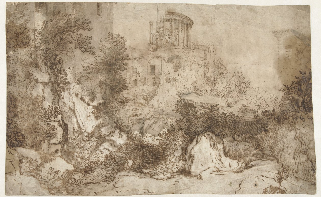 Templo de Sybil em Tivoli de Gillis van Valckenborch