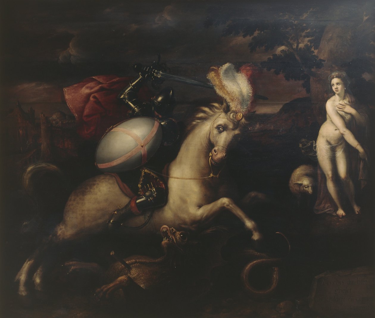 São Jorge (óleo sobre painel) de Gillis (c.1535 99) Congnet