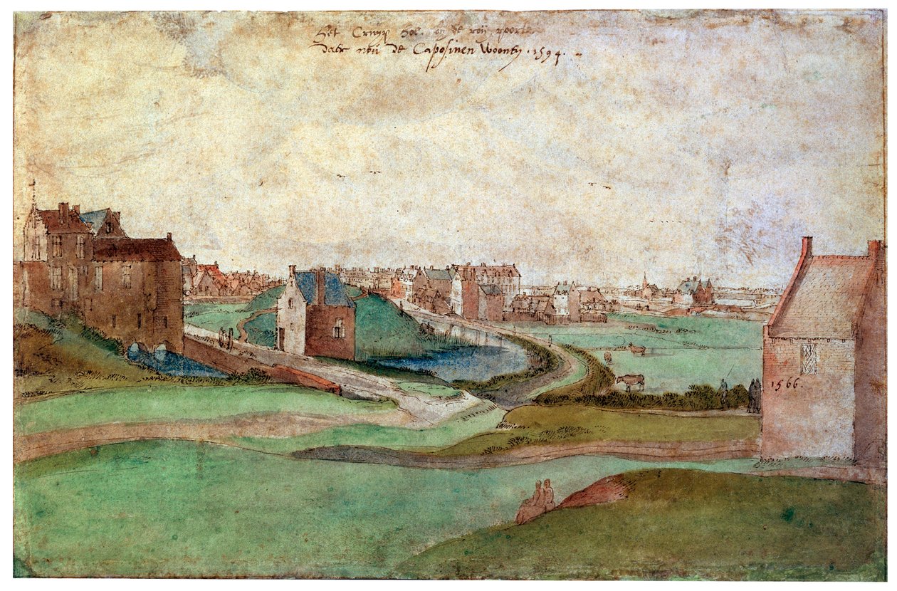 Paisagem perto de Antuérpia, 1566. de Gillis Mostaert