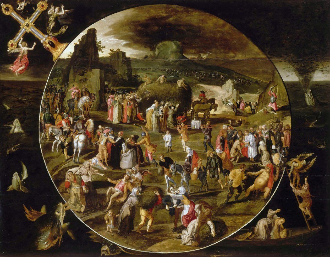 O Haywain, alegoria da vaidade do mundo de Gillis Mostaert