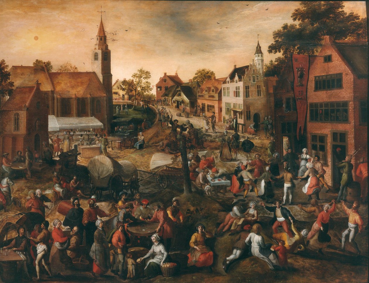 Festa da Aldeia, meados do século XVI.. de Gillis Mostaert