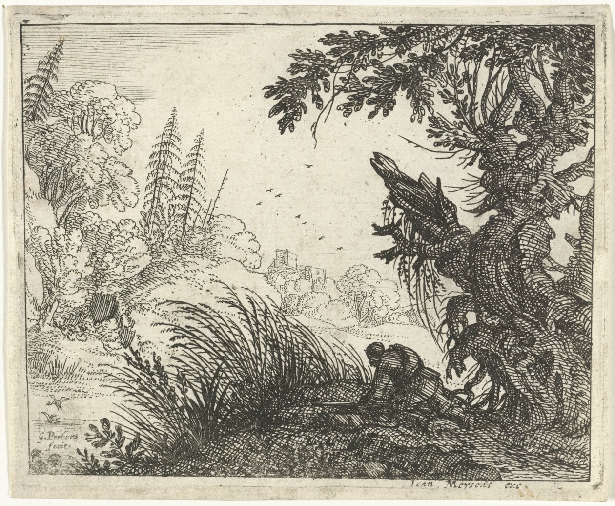 Paisagem com um caçador de Gillis Peeters (I)