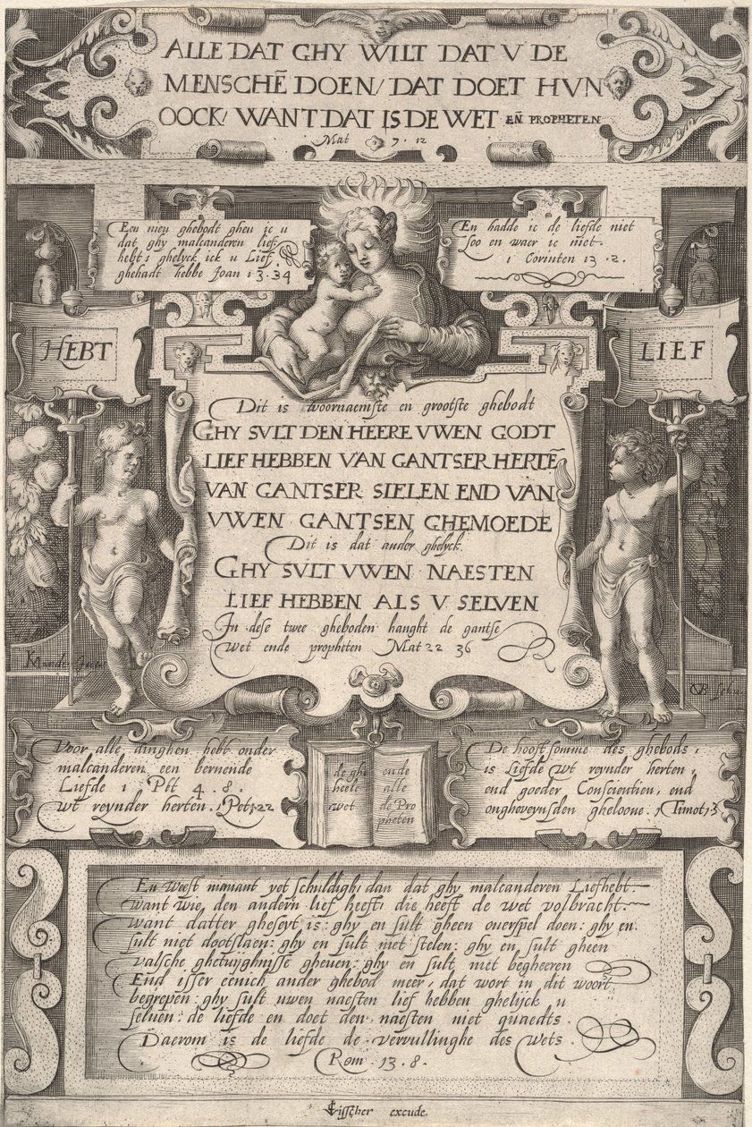 O Mandamento de Amar uns aos Outros, 1599. de Gillis van Breen