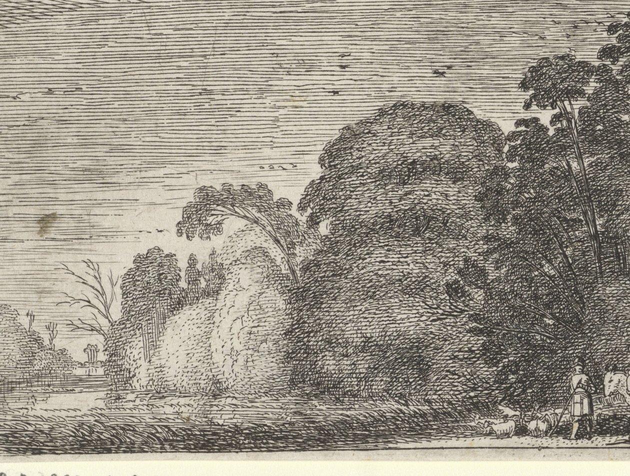 Pastor e cavaleiro à beira de uma floresta de Gillis van Scheyndel (I) (possibly)
