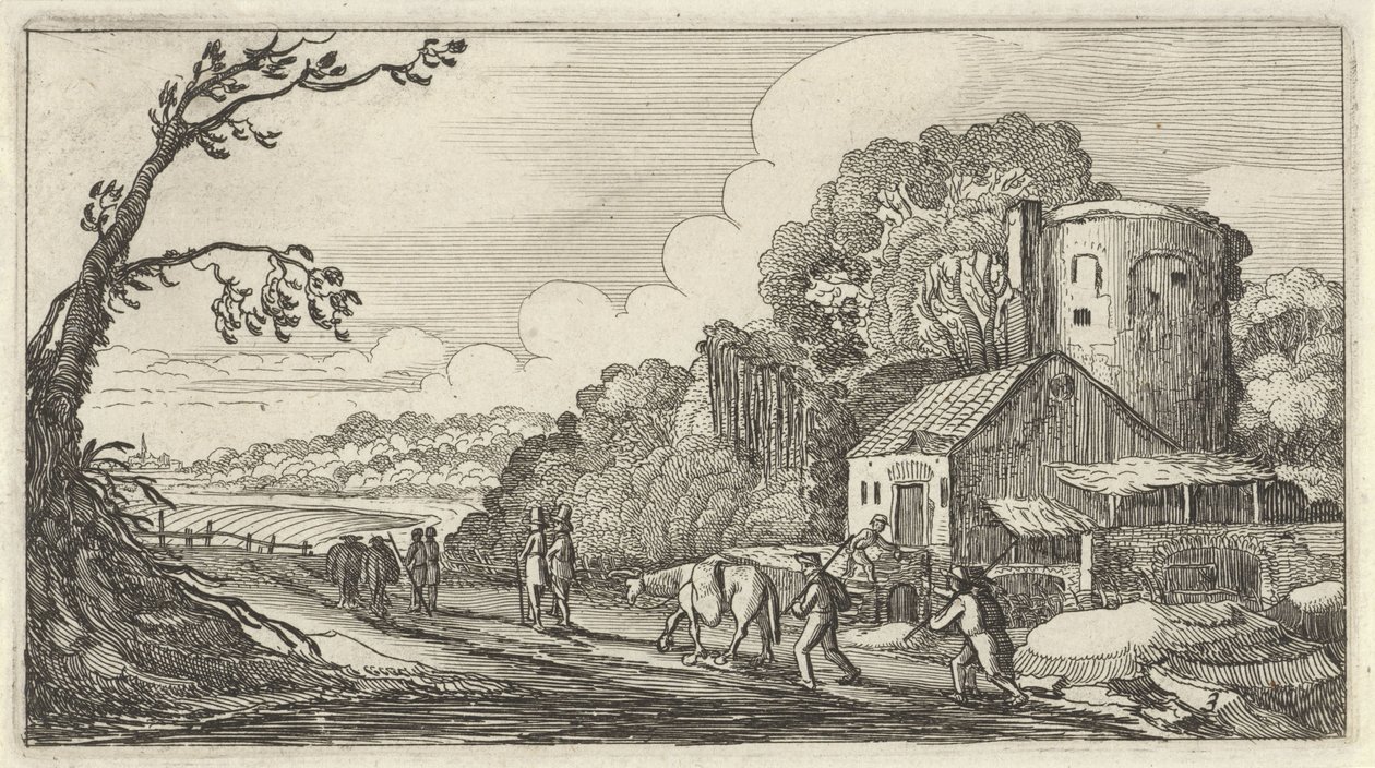 Paisagem com Viajantes
Doze paisagens com figuras (título sobre o objecto) de Gillis van Scheyndel (I)