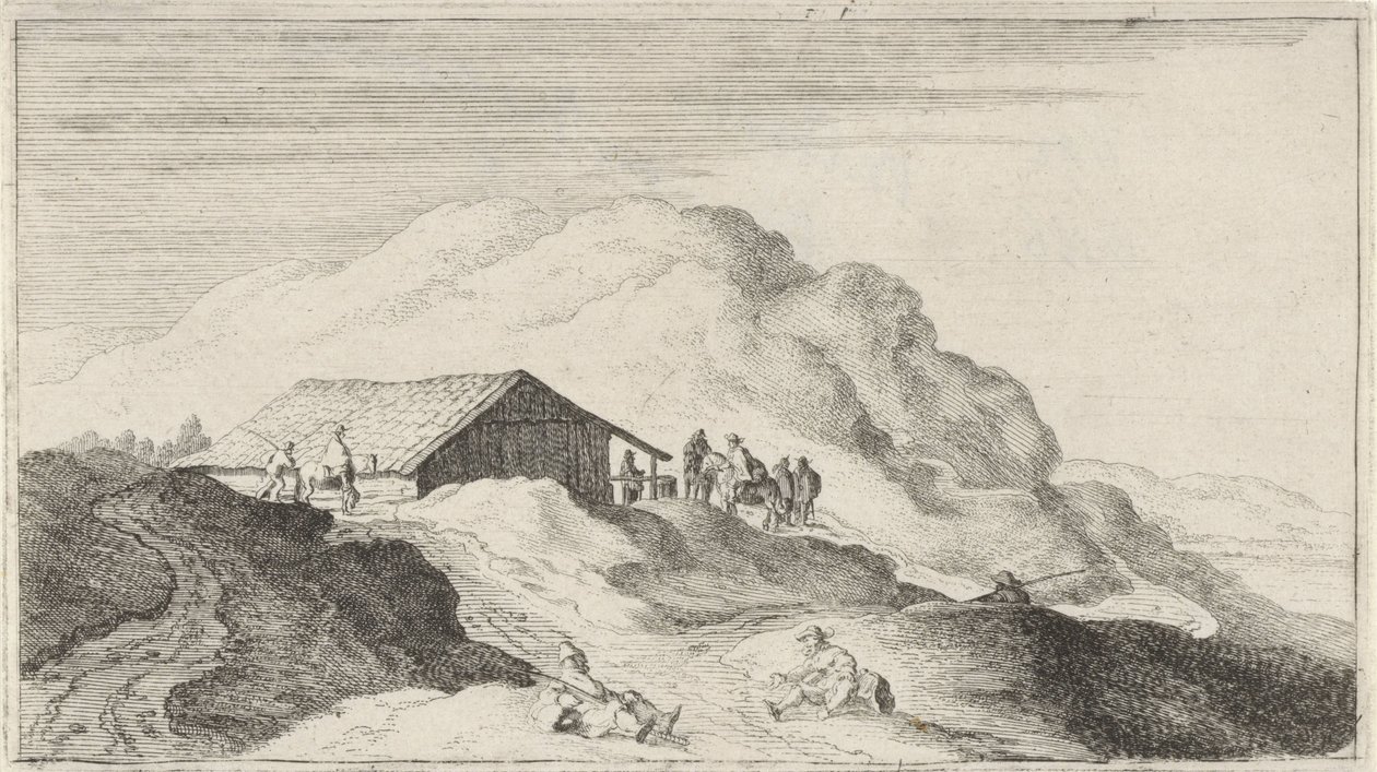 Celeiro nas dunas Doze paisagens (título da série) de Gillis van Scheyndel (I)