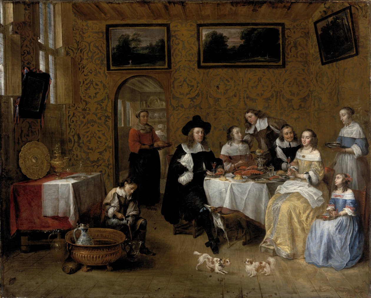 Retrato de uma família de Gillis van Tilborgh