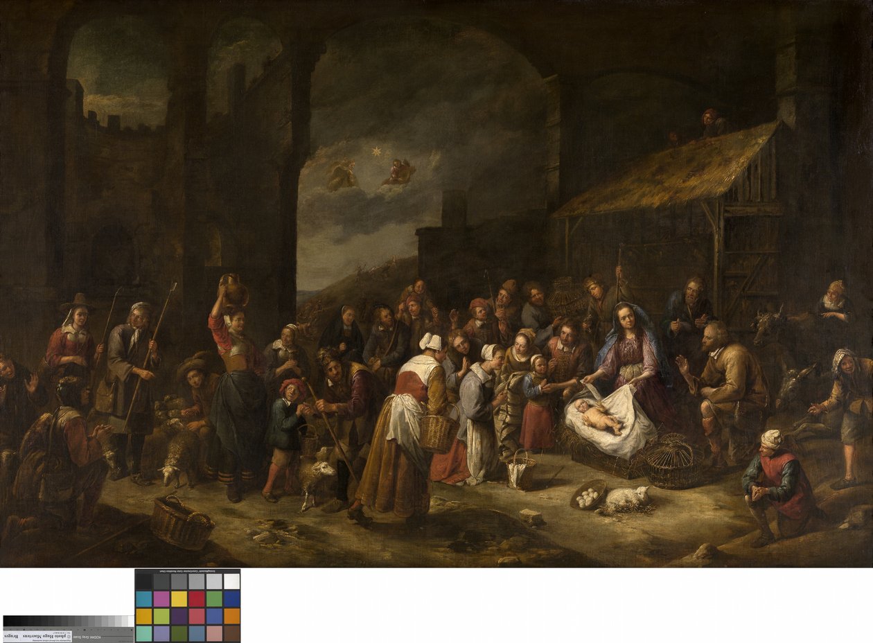 A Adoração dos Pastores (óleo sobre tela) de Gillis van Tilborgh