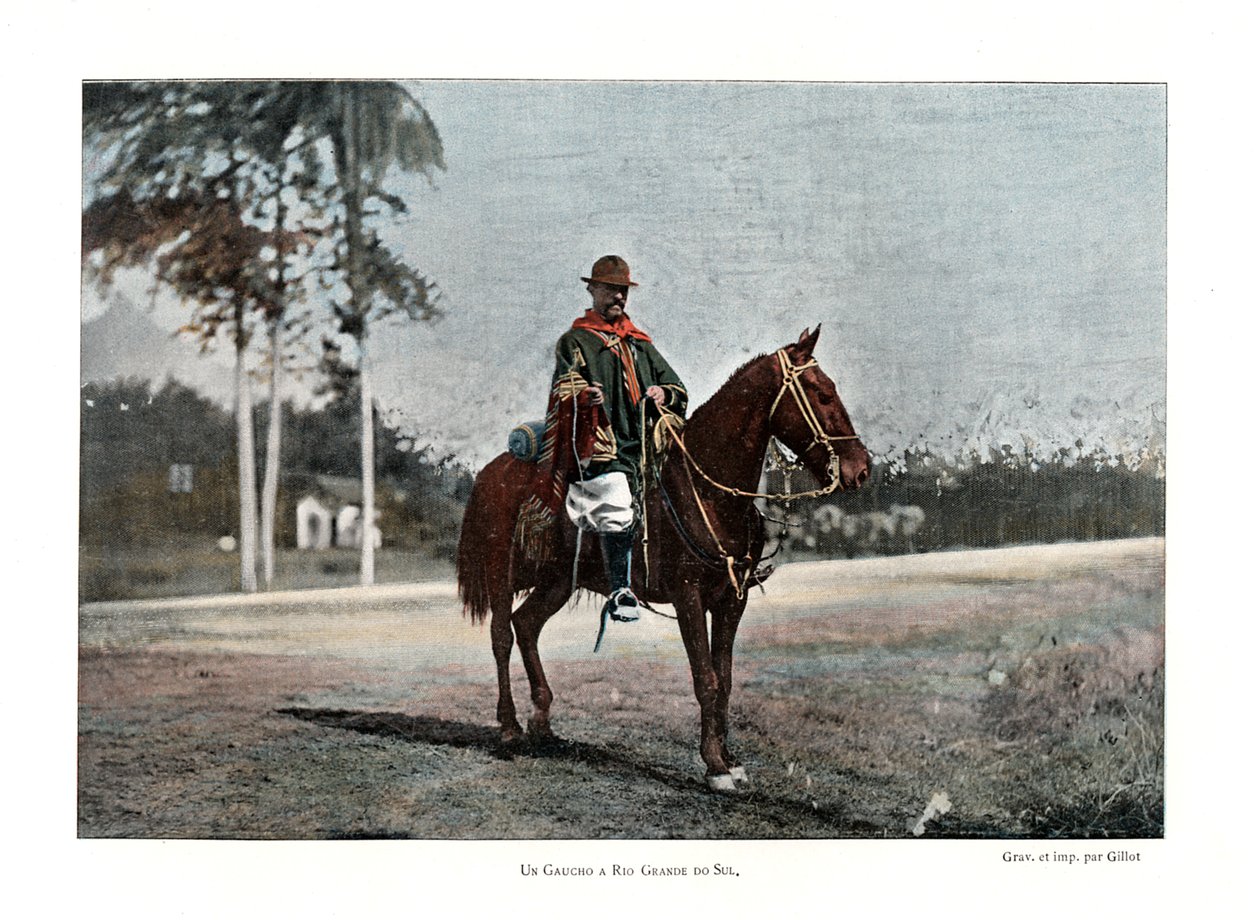 Pastor de gado, Rio Grande do Sul, Brasil, século XIX de Gillot
