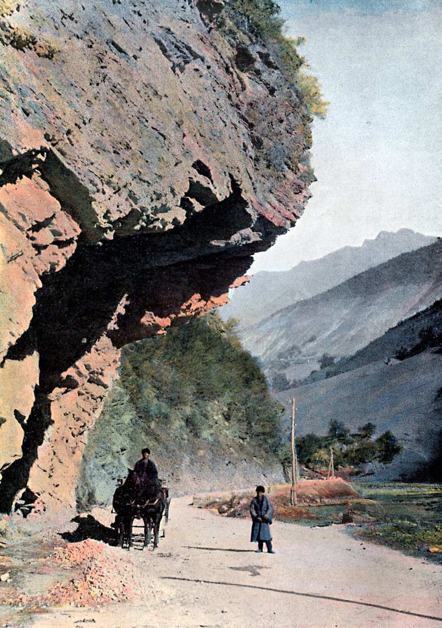 Rocha perto da vila de Annaour, c1890 de Gillot