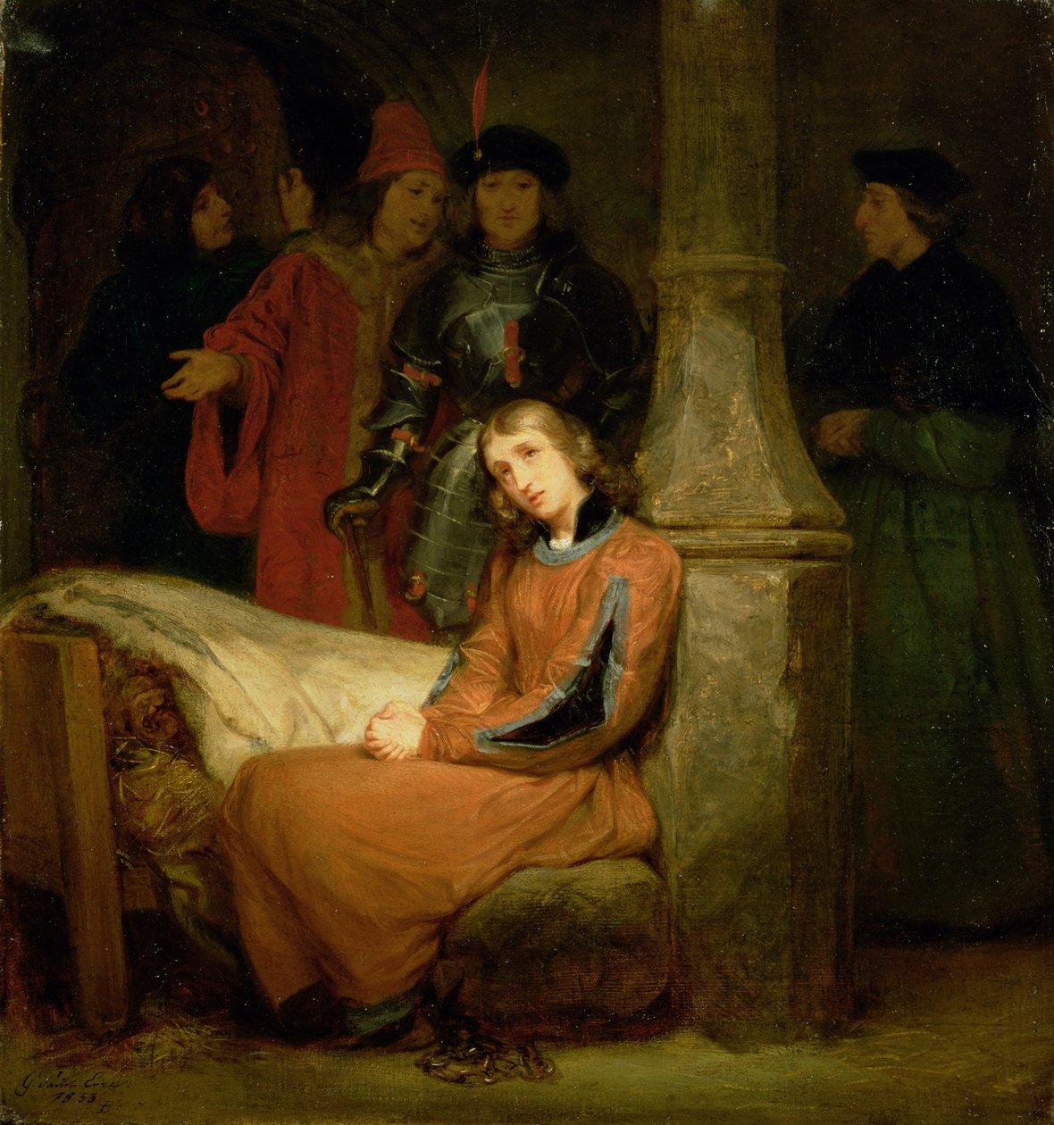 Joana d&39;Arc (1412-31) antes de Carlos VII (reg.1422-61) c.1833 de Gillot Saint Evre