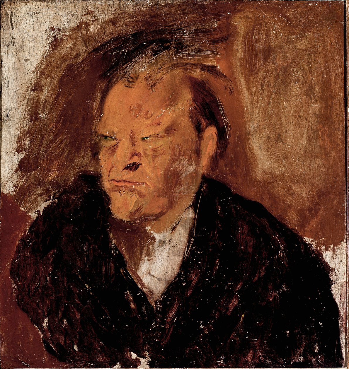 Retrato do poeta Giuseppe Ungaretti (1888-1970) Pintura de Gino  Bonichi