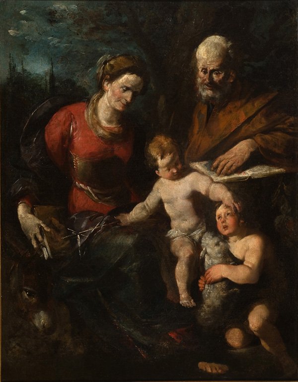 Sts. Ana, Joaquim e João Batista com o Menino Jesus de Gioacchino Assereto
