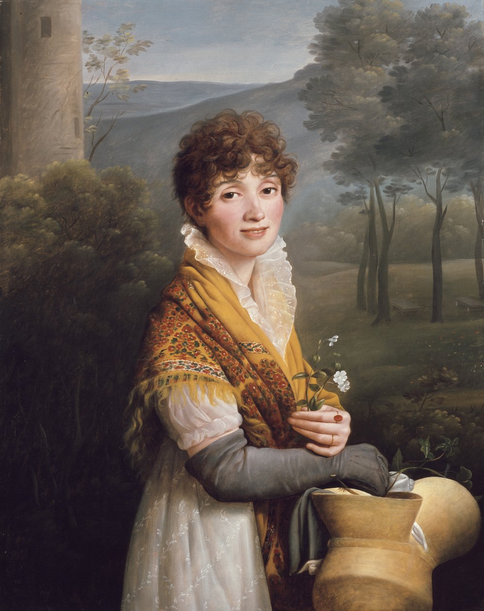 Retrato de uma jovem mulher de Gioacchino Giuseppe Serangeli