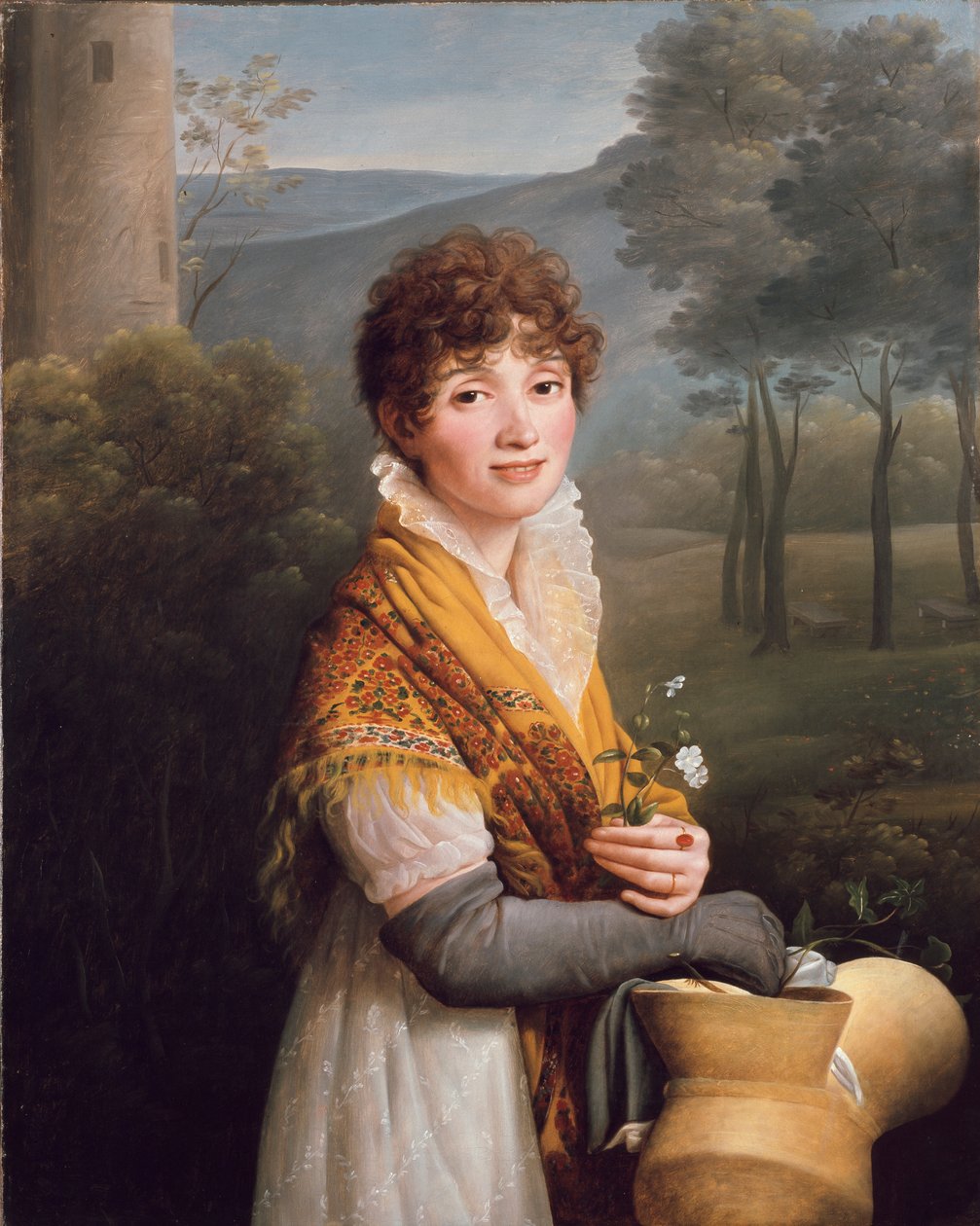 Retrato de uma jovem, c1807-1810 de Gioacchino Giuseppe Serangeli