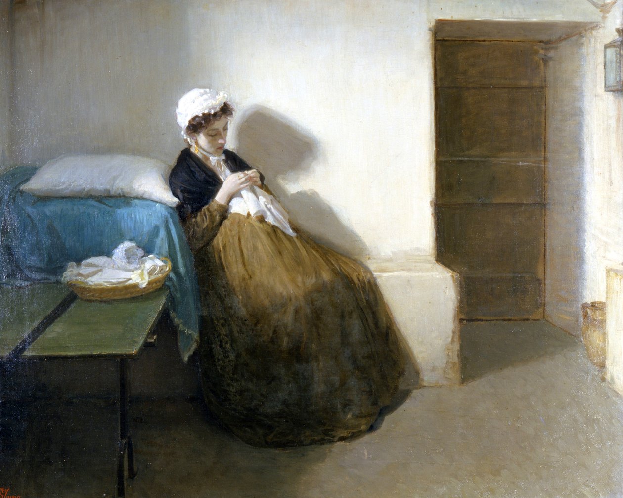 República Napolitana de 1799 (República Parthenopeana): "Luisa Sanfelice na prisão" Pintura de Gioacchino Toma (1836-1893) 1874 Dim. 63 x 79 cm, Museo di Capodimonte de Gioacchino Toma