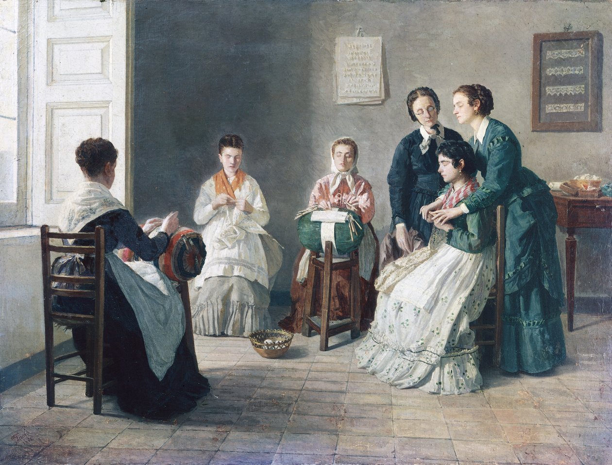 Escola para cegos de renda de Gioacchino Toma