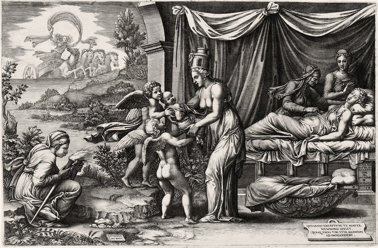 Alegoria do Nascimento 1560, 1500 (1558) de Giorgio Ghisi
