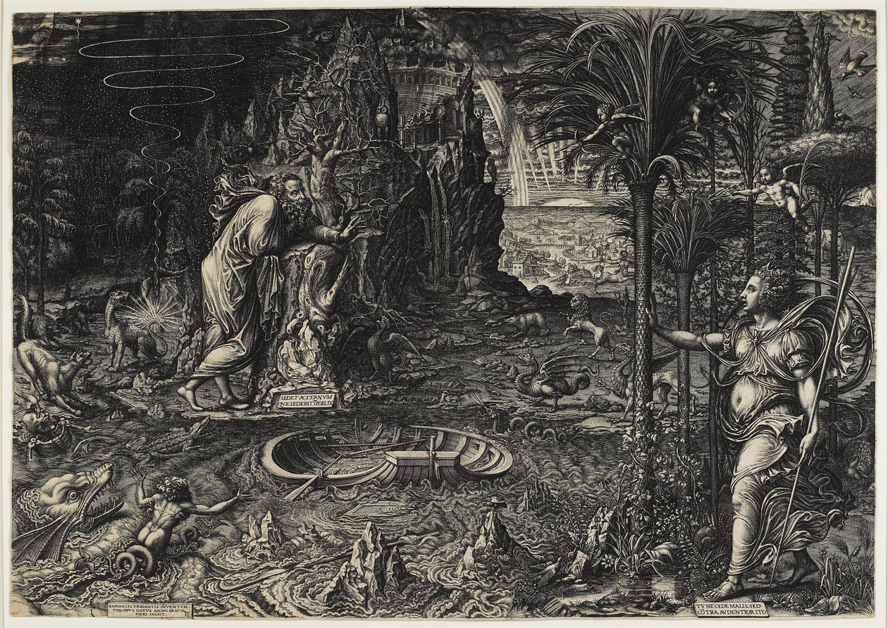 Alegoria da Vida (O Sonho de Rafael), 1561 de Giorgio Ghisi