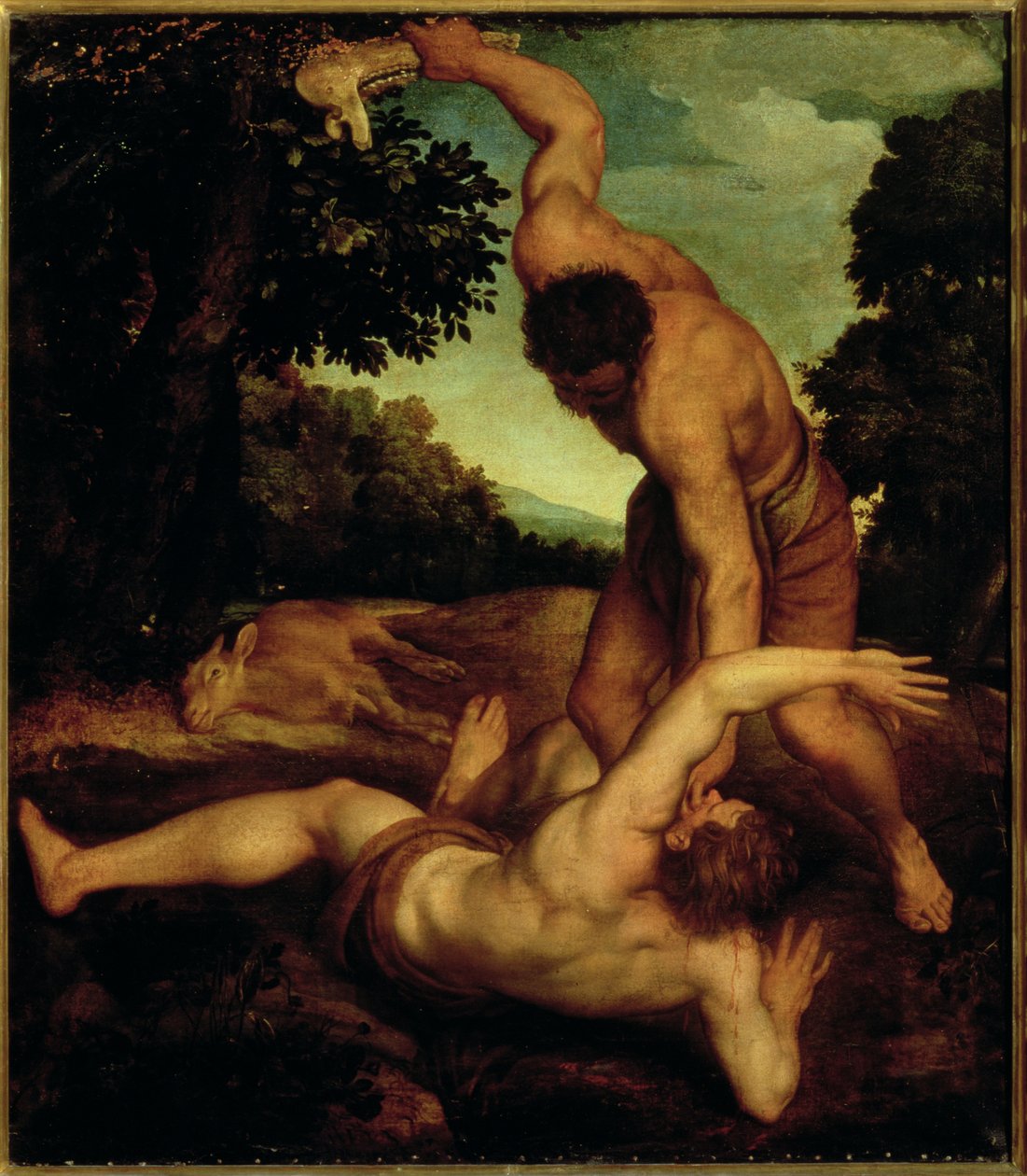 Samson Smiting um filisteu com o Jawbone de um burro de Giorgio Schiavone