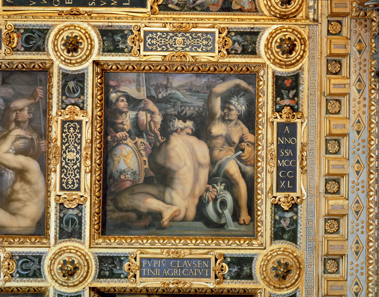 Alegoria da região de Casentino do teto do Salone dei Cinquecento, 1565 (painel) de Giorgio Vasari