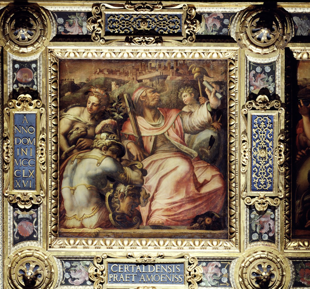 Alegoria da cidade de Certaldo do teto do Salone dei Cinquecento, 1565 (painel) de Giorgio Vasari