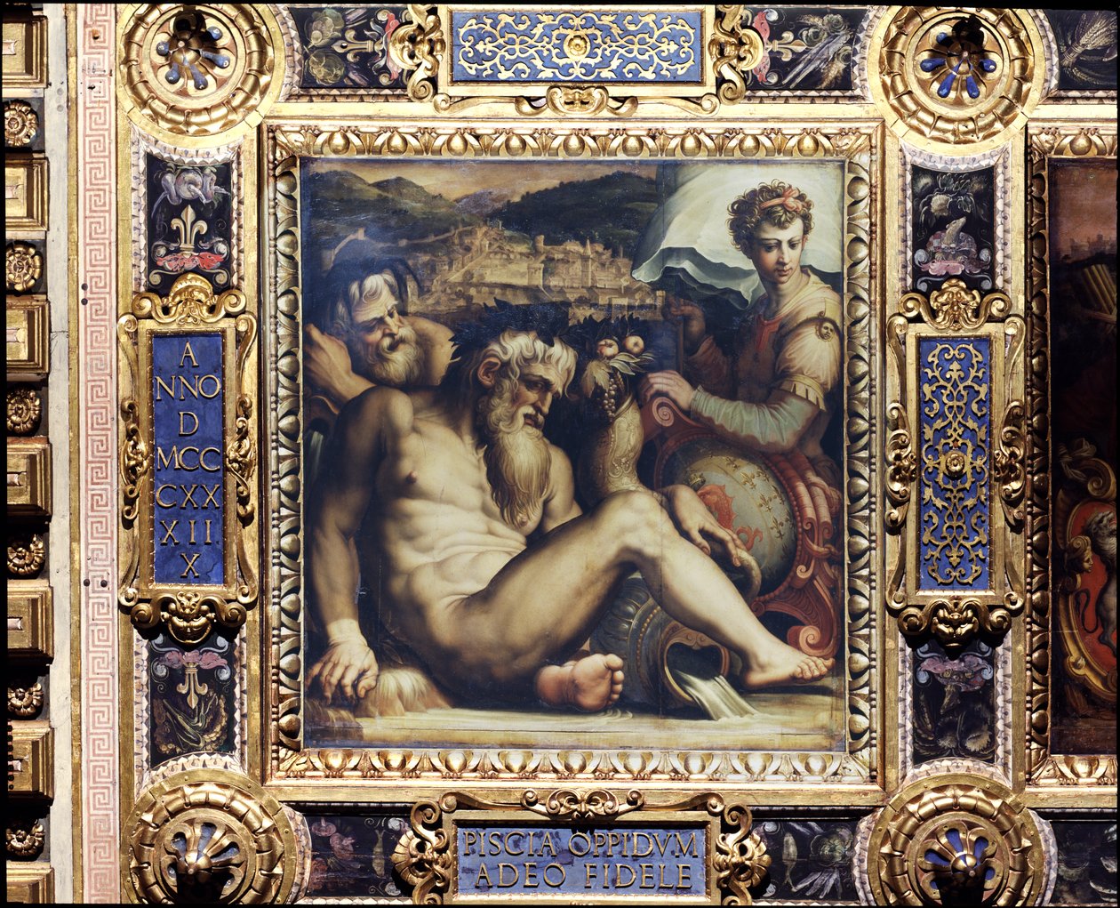 Alegoria da cidade de Pescia do teto do Salone dei Cinquecento, 1565 (painel) de Giorgio Vasari