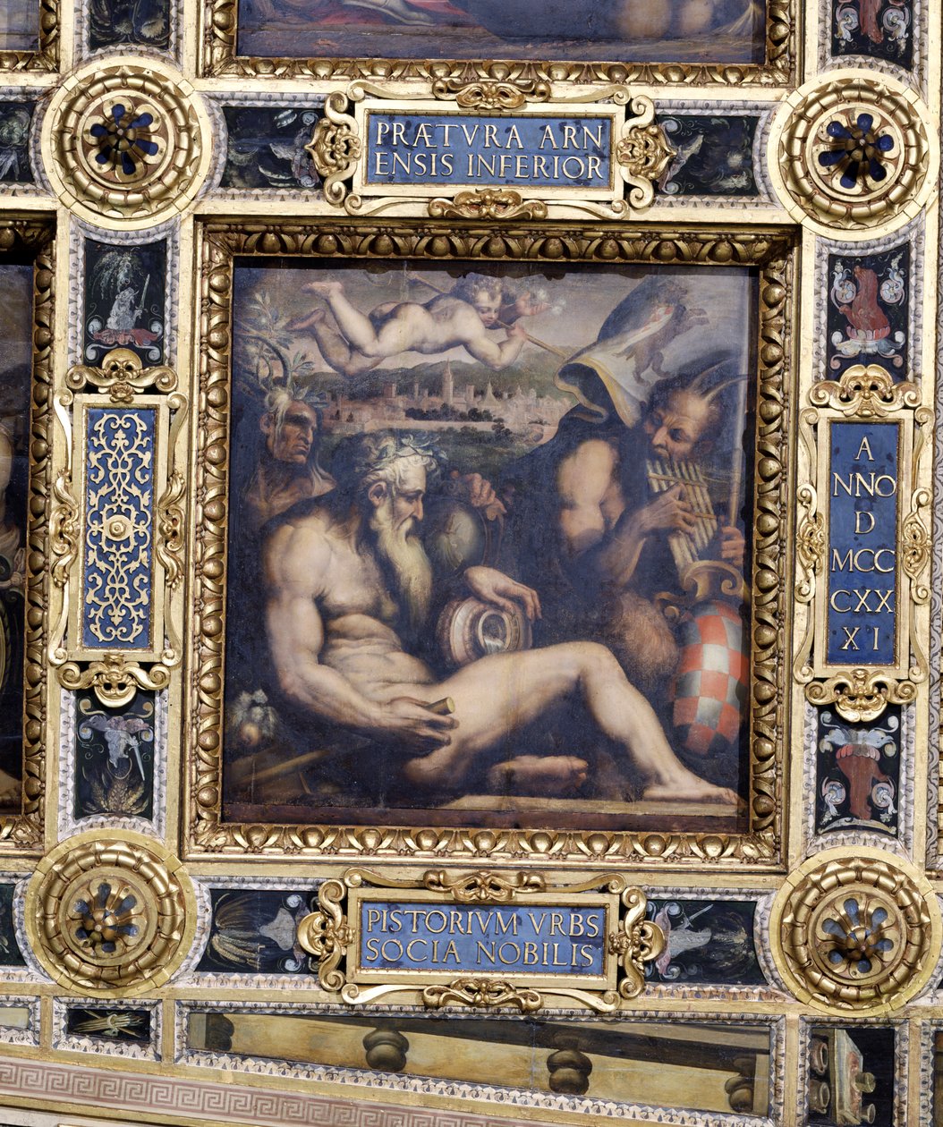 Alegoria da cidade de Pistoia do teto do Salone dei Cinquecento, 1565 (painel) de Giorgio Vasari