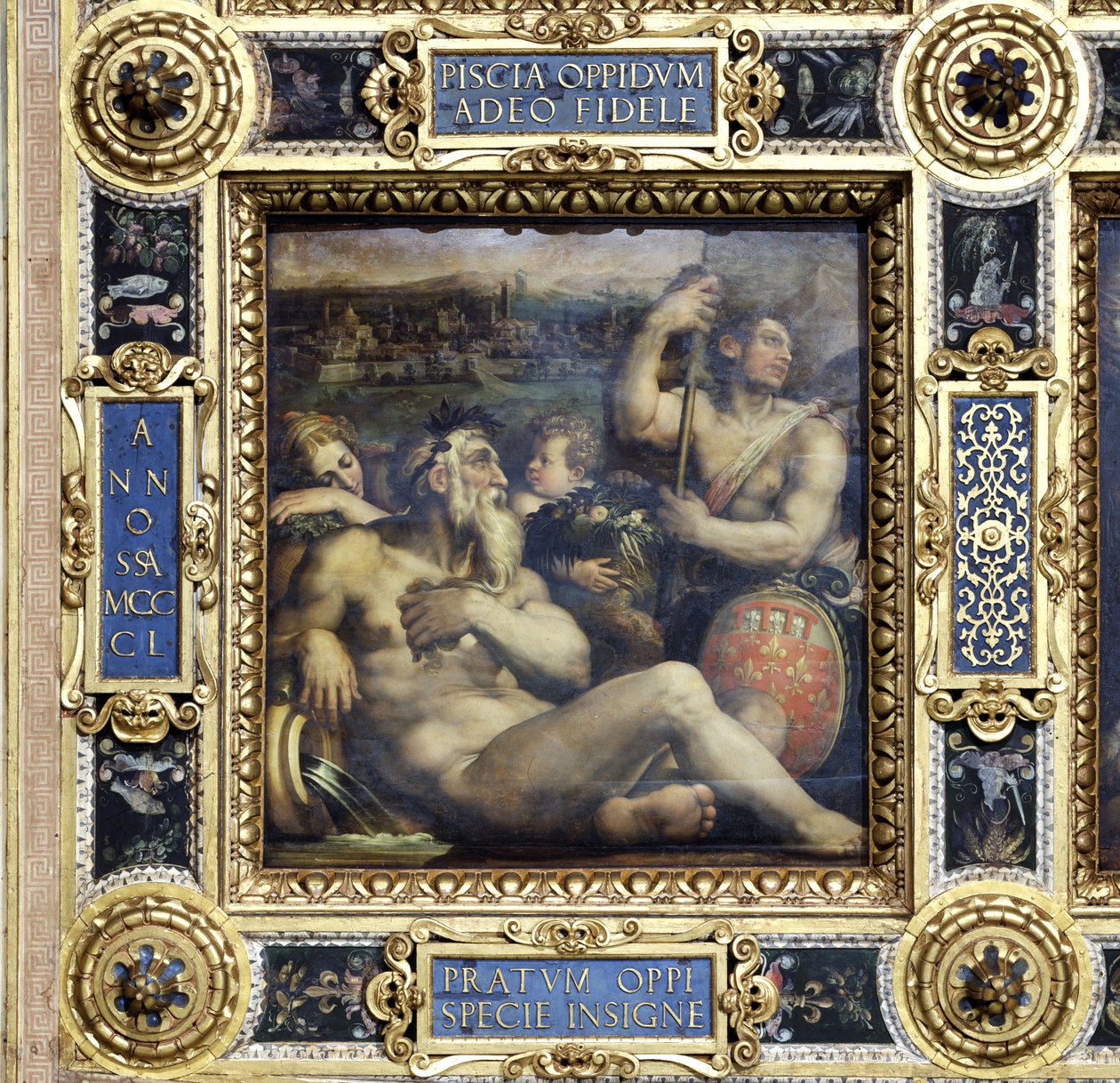 Alegoria da cidade de Prato do teto do Salone dei Cinquecento, 1565 (painel) de Giorgio Vasari