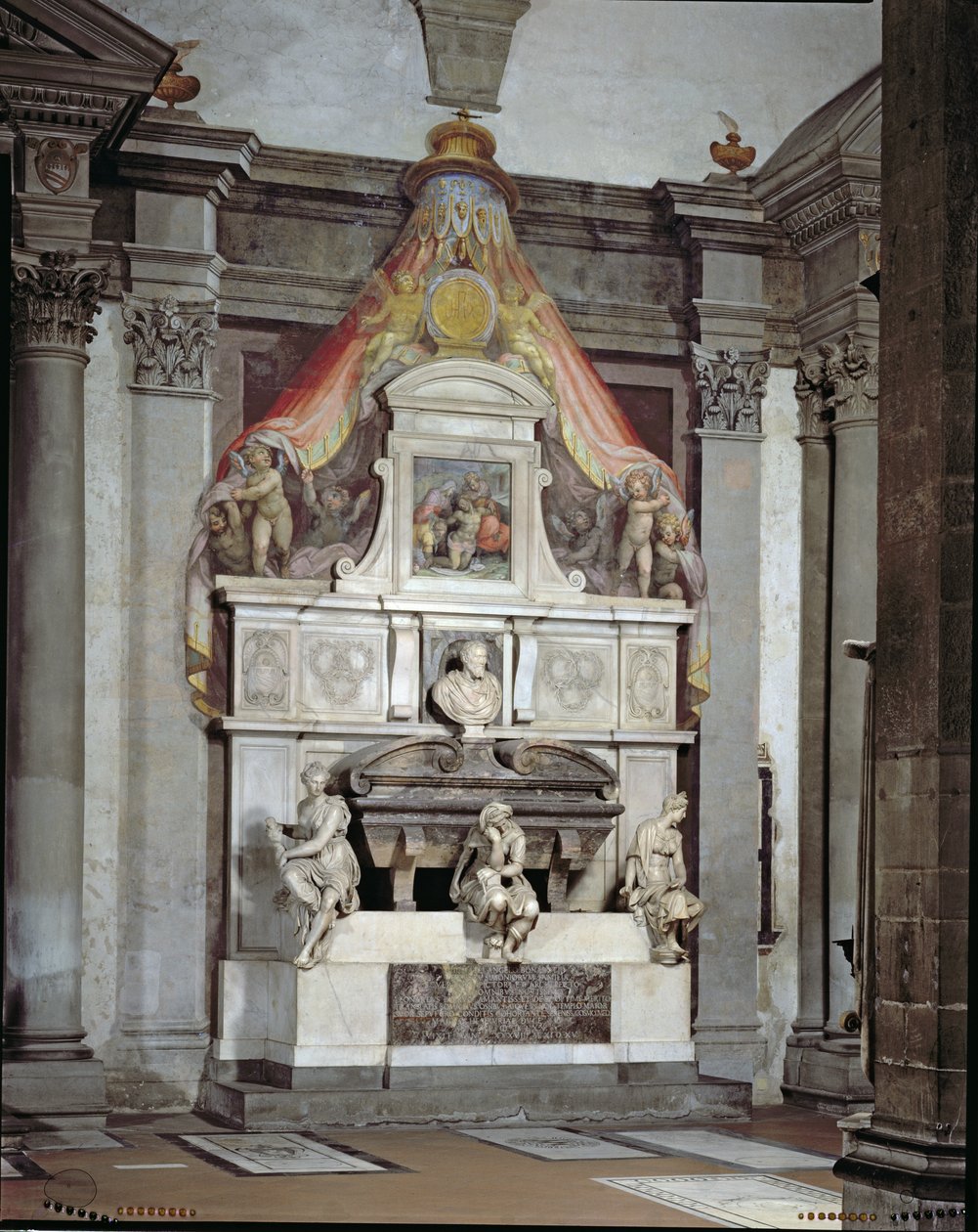Monumento a Michelangelo Buonarroti (1475-1564) (mármore) de Giorgio Vasari