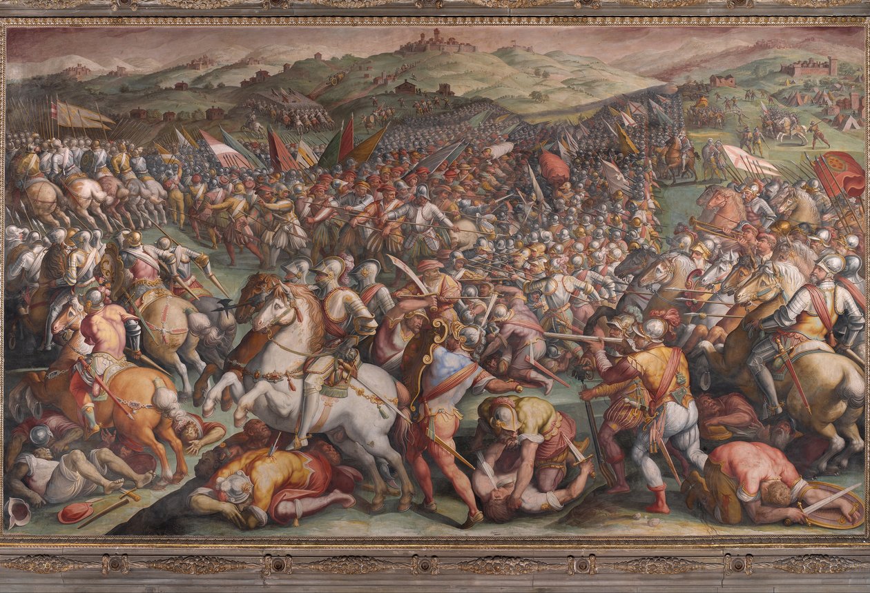 A batalha de Marciano em Val di Chiana de Giorgio Vasari