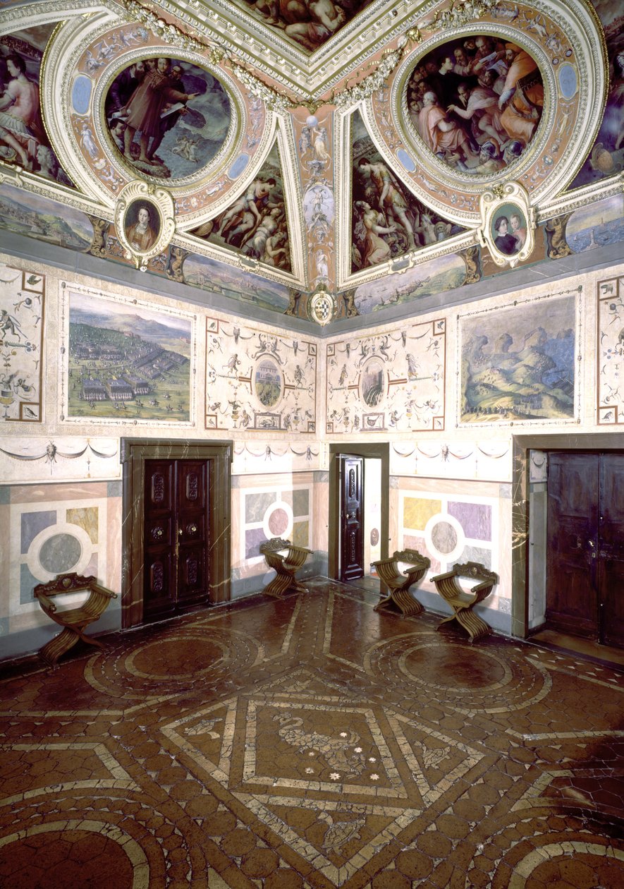 Vista da Sala di Cosimo I, 1556 de Giorgio Vasari