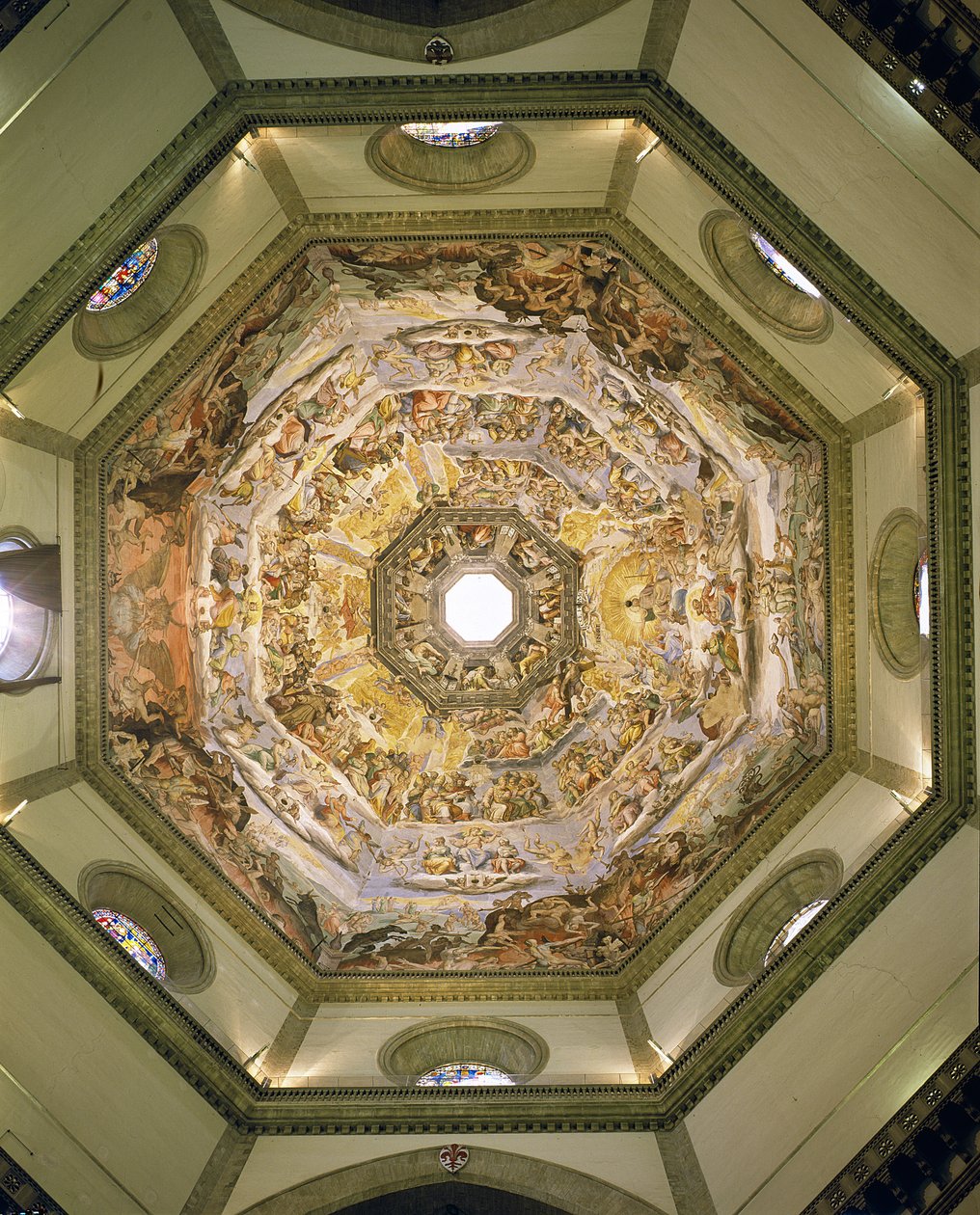 O último julgamento, da cúpula do Duomo, 1572-79 de Giorgio Vasari