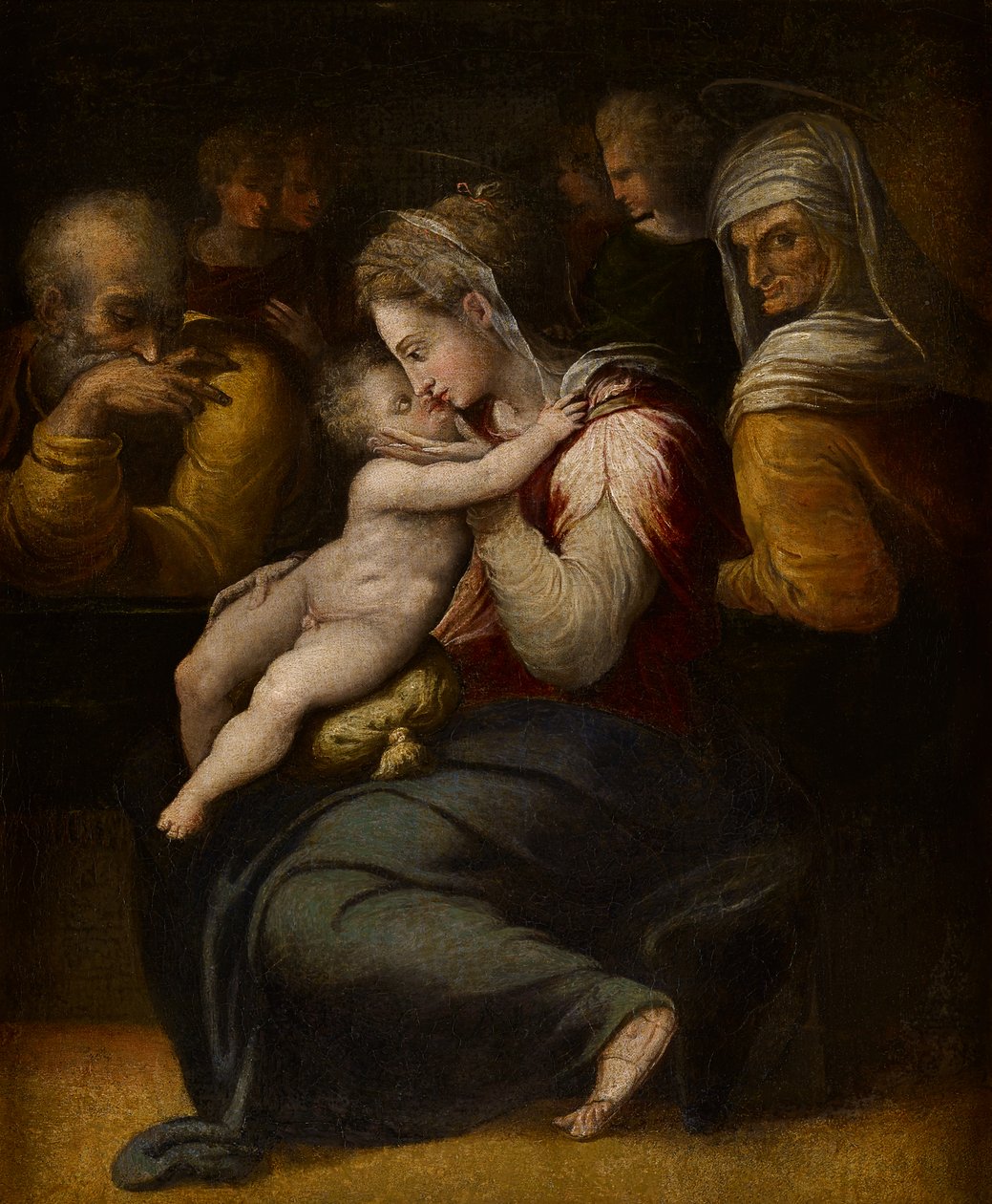 A Sagrada Família, c.1540 (óleo sobre tela) de Giorgio (attr.to) Vasari