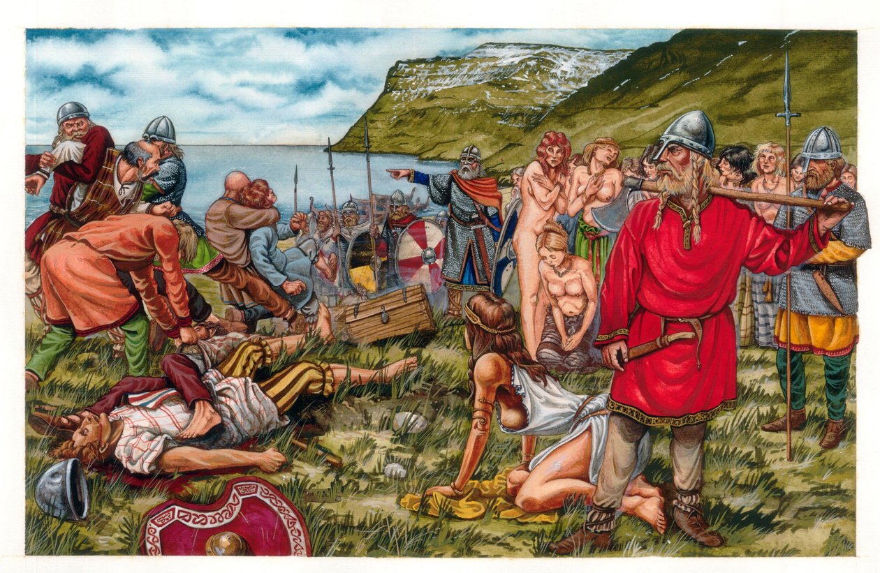 Os Vikings conquistaram a Islândia: O norueguês Erik le Rouge estabeleceu-se na Islândia por volta de 970. de Giorgio Albertini