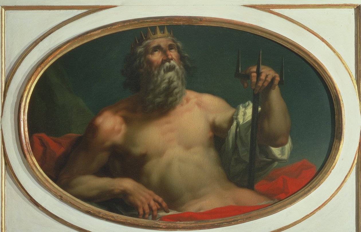 Personificação da Água como o deus Poseidon de Giorgio Anselmi
