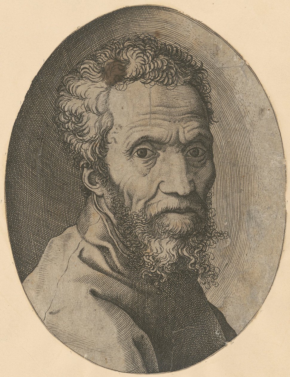 Retrato de Miguel Ângelo de Giorgio Ghisi