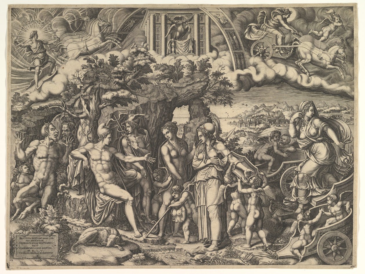 O Julgamento de Paris, 1555. de Giorgio Ghisi