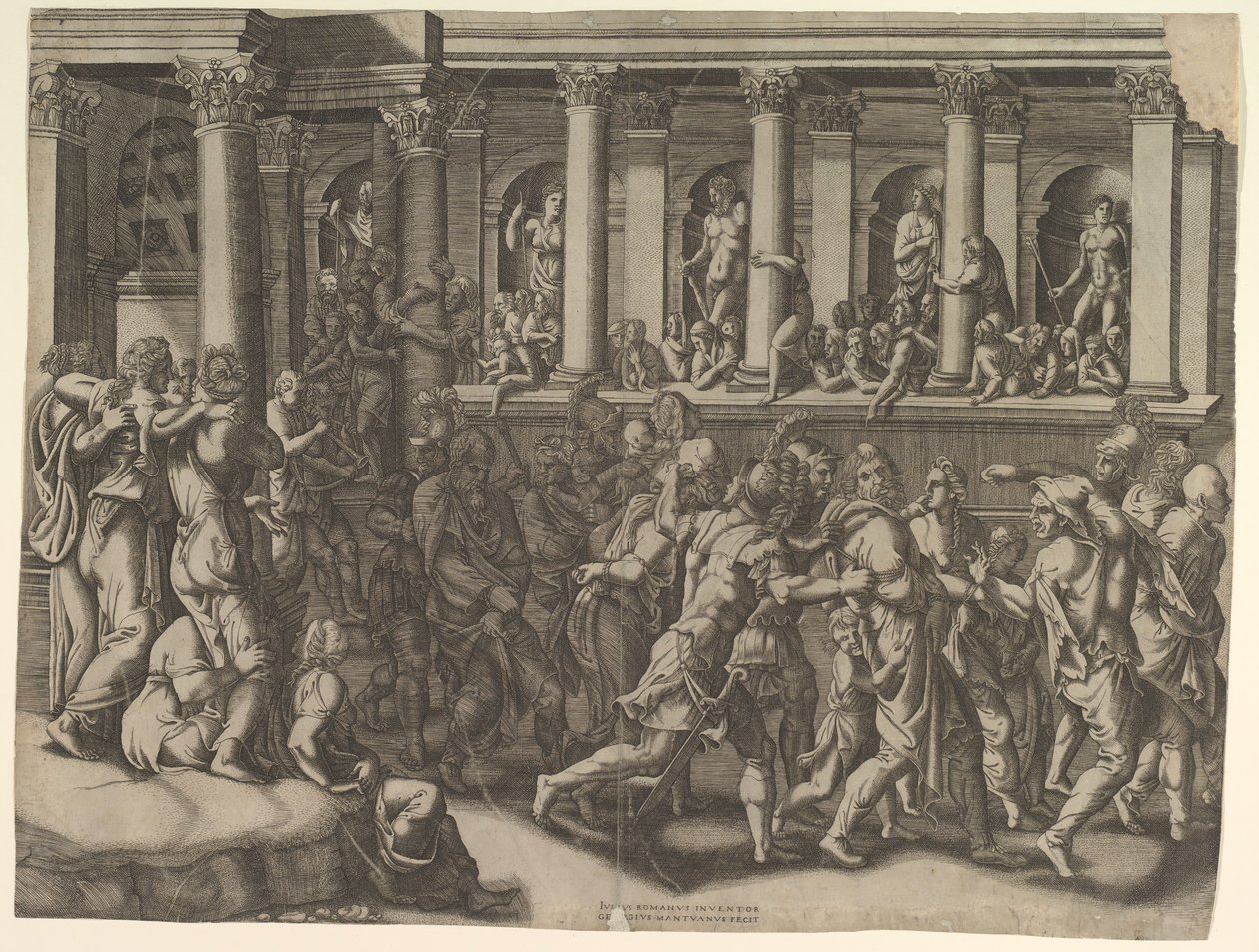A zombaria dos prisioneiros, ca. 1540 de Giorgio Ghisi