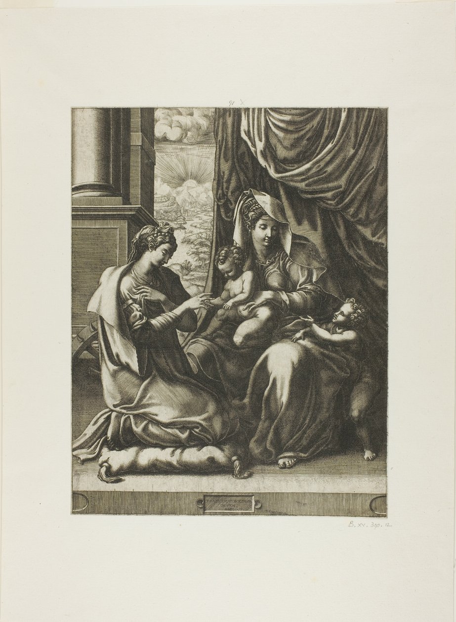O Casamento Místico de Santa Catarina de Giorgio Ghisi