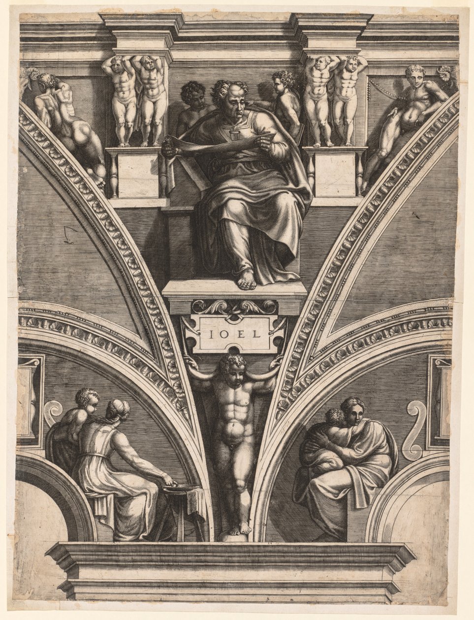 O Profeta Joel, no início dos anos 1570. de Giorgio Ghisi