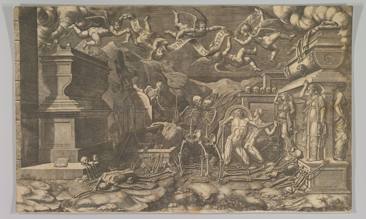 A Visão de Ezequiel, 1554 republicada em 1595. de Giorgio Ghisi
