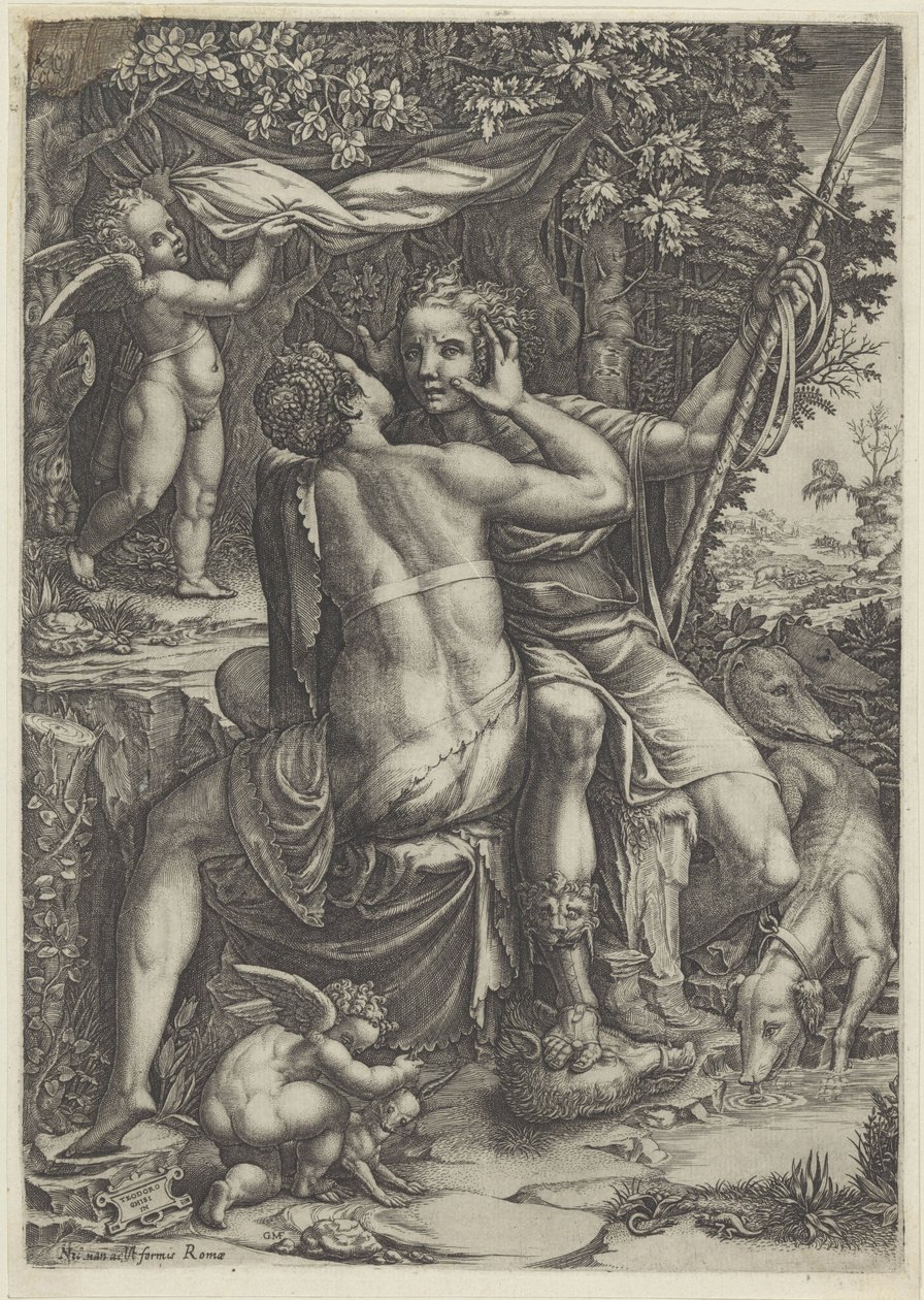 Vénus e Adónis de Giorgio Ghisi