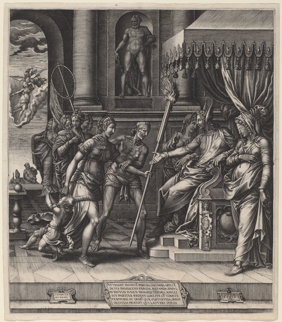 A Calúnia de Apeles de Giorgio Ghisi after Luca Penni