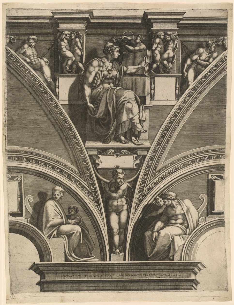 A Sibila Eritreia de Giorgio Ghisi after Michelangelo