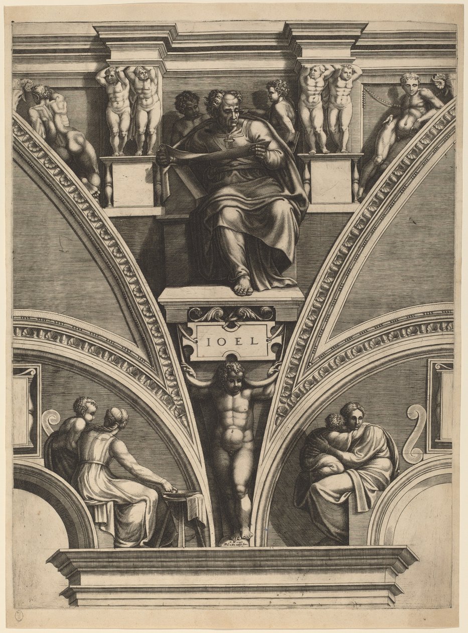 O profeta Joel de Giorgio Ghisi after Michelangelo